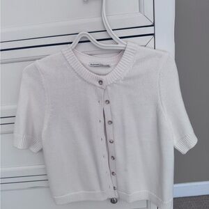 Abercrombie & Fitch Cream Button-Up Cardigan